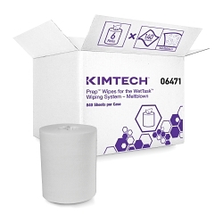 Kimtech* 06471 Cleaning Wiper, 12 x 6 in, 90 Sheets Capacity, Meltblown, White, Roll Package, 1 Ply