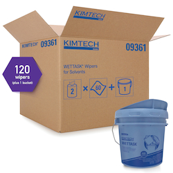 Kimtech* 09361 Wiper Dispenser, 3.5 gal, 12.3 in OAL, Blue
