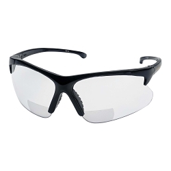 KleenGuard™ 19878 V60 30-06 Bi-Focal Lens Reader Safety Glasses, +1.5 Diopter, Clear Lens, Black, Nylon Frame, Polycarbonate Lens, Yes UV Protection, ANSI Z87.1+2010/Z87.1+2015, TAA Compliant