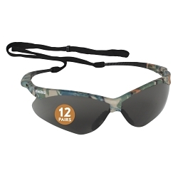 KleenGuard™ 22609 V30 Nemesis® Lightweight Safety Glasses With Neck Cord, Anti-Scratch, Smoke Lens, Wrap Around Frame, Camouflage, Nylon Frame, Polycarbonate Lens, ANSI Z87.1-2010, CSA Certified