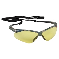 KleenGuard™ 22610 V30 Nemesis® Lightweight Safety Glasses With Neck Cord, Anti-Fog, Amber Lens, Wrap Around Frame, Camouflage, Nylon Frame, Polycarbonate Lens, ANSI Z87.1-2010, CSA Certified