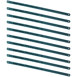 KleinĀ® 1218BI-P Bi-Metal Hacksaw Blade, High Speed Steel Cutting Edge, 18, Carbon Steel Blade