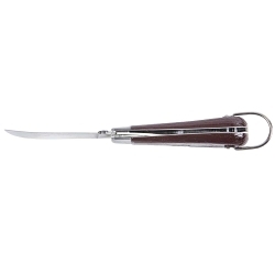 Klein® 1550-44 1-Blade Extra Large Pocket Knife, Stainless Steel Hawkbill/Sheepfoot Slitting Blade, 2-5/8 in L Blade, Liner Lock Opening