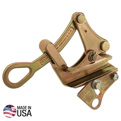 Klein® 1685-31 Compact Round Jaw Parallel Jaw Grip With Hot Latch and Spring, 5/8 to 1-1/4 in Dia Cable, 7500 lb Load, Steel