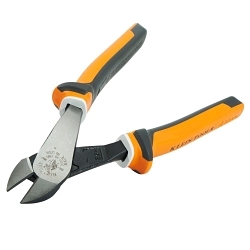 Klein® 200048EINS High Leverage Insulated Standard Diagonal Cutting Plier, 0.813 in L x 1.188 in W x 0.813 in THK Jaw Steel Jaw, 8-1/4 in OAL