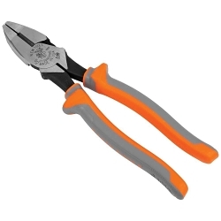 Klein® 2139NERINS Insulated Plier, 1.66 in W x 1.6 in L x 0.625 in T Jaw Knurled Jaw, 9.5 in OAL
