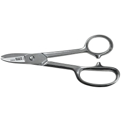 Klein® 22000 High Leverage Utility Snip, Pointed Tip, 1-3/4 in L of Cut, Steel Blade, Nickel Chrome Plated Handle