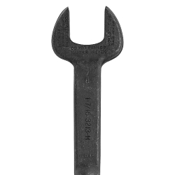 Klein® 3213 Erection Open End Wrench, 1-7/16 in Wrench, 60 deg Offset, 17-3/8 in L, Forged Alloy Steel, Industrial Black