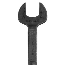 Klein® 3214 Erection Open End Wrench, 1-5/8 in Wrench, 60 deg Offset, 18 in L, Forged Alloy Steel, Industrial Black