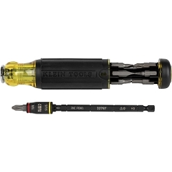 Klein® 32304 Impact Screwdriver, Phillips®/Slotted/Square/Torx® Point, 9.73 in OAL, Plastic Handle