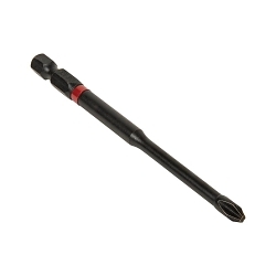 Klein® 32795 Pro Impact Ready Power Bit, #2 Phillips®/Square Point, 4 in OAL, 1/4 in, S2 Steel