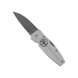 Klein® 44000 1-Blade Compact Lightweight Pocket Knife, AUS8 Stainless Steel Drop Point Blade, 2-1/4 in L Blade, Lock Back Opening