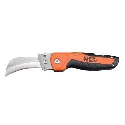 Klein® 44218 Cable Skinning Utility Knife With Replaceable Blade, Hawkbill/Sheepsfoot Blade, 440A Stainless Steel Blade, 7.797 in OAL