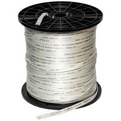 Klein® 50142 Pull Tape, 0.76 in Tape, 3000 ft L Tape, Flat Profile, Polyester Tape, Black/White