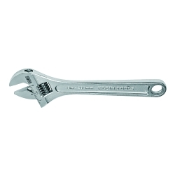 Klein® 507-8 Extra Capacity Non-Insulated Adjustable Wrench, 1-1/8 in, Polished Chrome, 8-1/8 in OAL, Forged Alloy Steel Body, Forged Alloy Steel