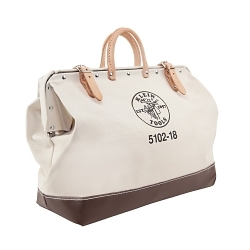 Klein® 5102-18 Heavy Duty Tool Bag, #8 Canvas, Beige