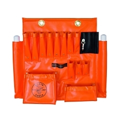 Klein® 51829 Aerial Apron, 18 Pockets, Vinyl, Orange