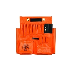 Klein® 51829M Aerial Apron With Magnet, 18 Pockets, Vinyl, Orange