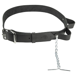 Klein® 5207M Heavy Duty Electrician's Tool Belt, Size M, Leather, Black
