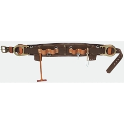 Klein® 5266N-22D Semi Floating Body Belt, Leather/Nylon/Klein-Kord Webbing, Alloy Steel Hardware