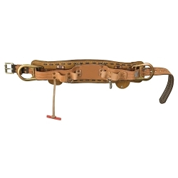Klein® 5278N-18D Full Floating Body Belt, Forged Single Tongue Buckle, Leather/Nylon/Klein-Kord Webbing, Alloy Steel Hardware