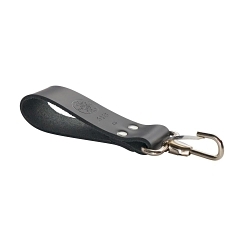 Klein® 5458 Snap Loop With Snap Hook, 8-1/2 in H x 1/2 in W x 1-1/2 in D, Leather, Black