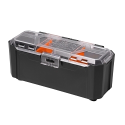 Klein® 54815MB Bin Rail Attachment, For Use With MODbox⢠Rail System Components, Hard Plastic, Dark Gray/Clear