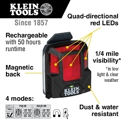 Klein® 56063 Protective Headlamp, LED Bulb, PC/ABS/TPE Housing, 22 Lumens
