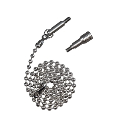 Klein® 56514 Replacement Fish Rod Chain, For Use With 7-Piece 56511 Fish Rod Attachment Set, Splinter Guard™ 56400 33 ft Fish and Glow Rod Kit, Stainless Steel/Steel, Gray