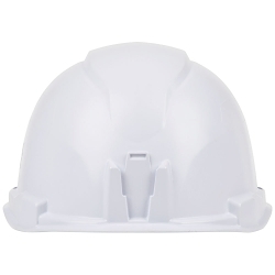 Klein® 60107RL Non-Vented Type 1 Hard Hat, 6-1/2 Fits Mini Hat, 8 Fits Max Hat, ABS/Polycarbonate, 4-Point Suspension, ANSI Electrical Class Rating: Class E, ANSI Impact Rating: ANSI Z89.1-2014, Ratchet Knob Adjustment
