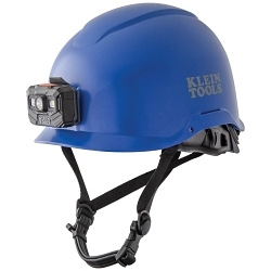 Klein® 60148 Non-Vented Type 1 Safety Helmet, 6-1/2 Fits Mini Hat, 8 Fits Max Hat, ABS/Polycarbonate, 6-Point Suspension, ANSI Electrical Class Rating: Class E, ANSI Impact Rating: ANSI Z89.1-2014, Ratchet Knob Adjustment