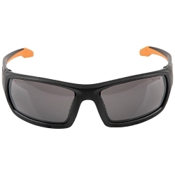Klein® 60164 Professional Safety Eyewear, Anti-Fog/Scratch-Resistant, Gray Lens, Full-Frame Frame, Black/Orange, ABS/PC/Nylon Frame, Polycarbonate Lens, ANSI Z87.1+ (2015), CSA Z94.3 (2015), MIL-PRF-32432A (Class 1-Ballistics Fragmentation) Clause 3.8.4.1