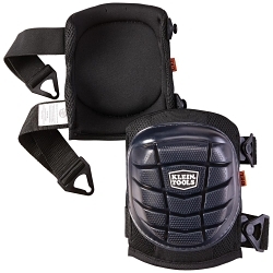 Klein® 60184 Lightweight Gel Knee Pad, Rubber Cap, TPE/Neoprene/EVA Foam/Polyester/Nylon Pad, Clip Closure
