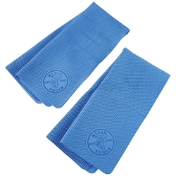 Klein® 60230 Cooling Towel, 29.5 in L x 13 in W x 0.7 in H, Blue, PVA