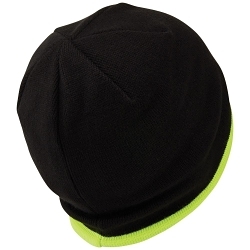 KleinĀ® 60391 Knit Beanie With Fleece Lining, Universal, Black/Hi-Viz Yellow, Dry Acrylic/Polyester/Polyolefin
