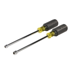 Klein® 646M Magnetic Nutdriver Set, 1/4 to 5/16 in, 2 Pieces, 9-3/4 in OAL, Cushion Grip Handle, Steel