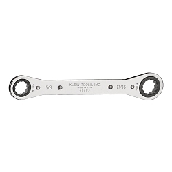 Klein® 68203 Standard Box Wrench, 5/8 x 11/16 in Wrench, 12 Points, 25 deg Offset, 8-1/4 in OAL, Steel, Polished Chrome