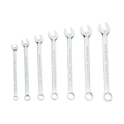 Klein® 68400 General Purpose Combination Wrench Set, 7 Pieces, 1/4 to 5/8 in, Polished Chrome/Nickel Plated