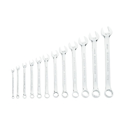 Klein® 68404 Combination Wrench Set, 12 Pieces, 1/4 to 15/16 in, Polished Chrome/Nickel Plated