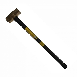 Klein® 7HBRFRH14 7HBR Sledge Hammer, 36 in OAL, 14 lb Head Brass Head, Rubber Handle