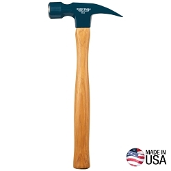 Klein® 832-32 Lineman's Claw Hammer, 15 in OAL, Smooth Face Surface, 32 oz High Carbon Steel Head, Straight Claw, Hickory Wood Handle