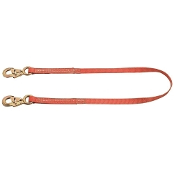 Klein® 87431 Fixed Length Webbing Lanyard, 5 ft L, Nylon Line, Snap Hook Anchorage Connection, Snap Hook Harness Connection Hook