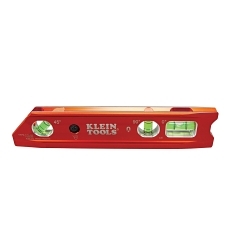 Klein® 935RBLT Lighted Rare Earth Magnet Billet Torpedo Level, 9 in L, 4 Vials, Aluminum, 0/30/45/90 deg Vial Position, 0.1 % Accuracy