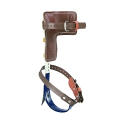 Klein® CN1986AR Pole Climber Set, 15 to 19 in L, For Use With Pole and Tree Climbing, Leather