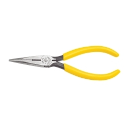 Klein® D203-6 Side Cutting Standard Long Nose Plier, Knurled Tool Steel Jaw, 1-7/8 in L x 0.688 in W Jaw, 6-5/8 in OAL