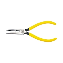 Klein® D203-6C Standard Long Nose Plier With Spring, Knurled Tool Steel Jaw, 1-7/8 in L x 0.688 in W Jaw, 6-5/8 in OAL