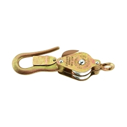 Klein® H268 Double Sheave Self-Locking Block, Fiber Rope Cable, 3/8 in, 750 lb Load, 2 in OD