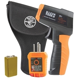 Klein® IR1KIT 1R1 Infrared Thermometer, -20 to 400 deg C, ± 2 % Accuracy, 0.417 Focus Spot, 0.95