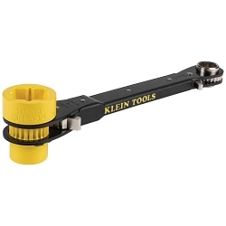 Klein® KT155HD 6-in-1 Heavy Duty Lineman's Wrench, 9/16 to 3/4 in Ratcheting Wrench, 8 Points, 12 in OAL
