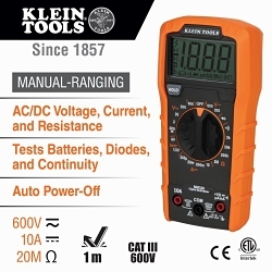 Klein® MM320KIT Electrical Test Kit, ABS